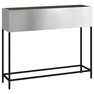 Vidaxl verhoogde tuin plantbak zilver 100 x 26 x 82 cm roestvrij staal