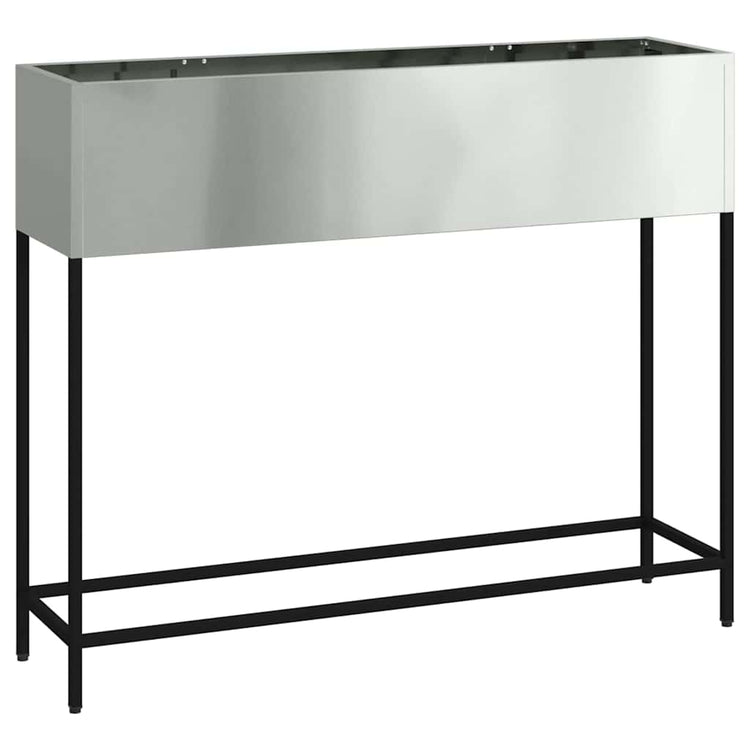 Vidaxl verhoogde tuin plantbak zilver 100 x 26 x 82 cm