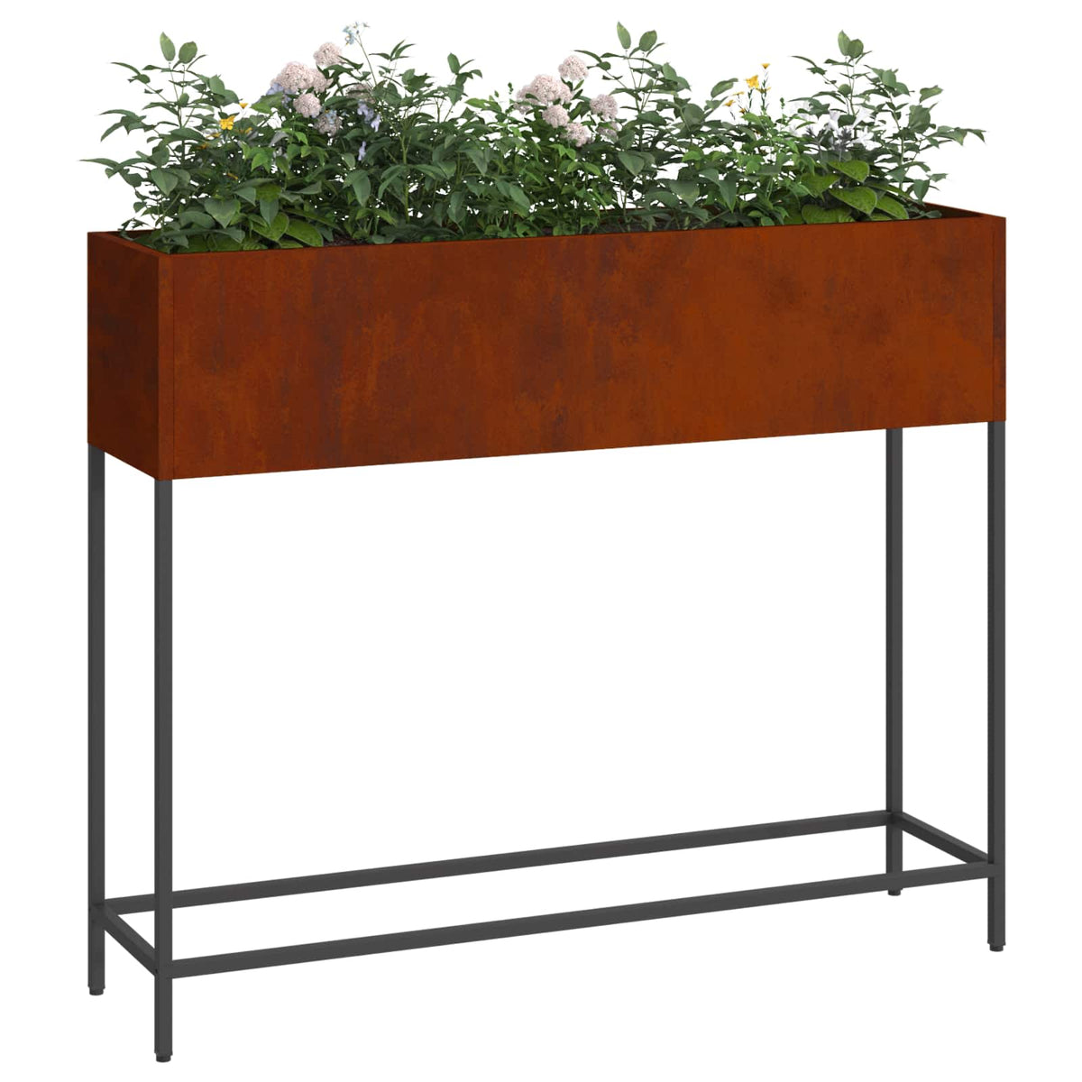 Vidaxl verhoogde tuin plantbak roestig 100 x 26 x 82 cm cortenstaal
