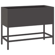Vidaxl verhoogde tuin plantbak zwart 60 x 26 x 45 cm staal - afbeelding 2