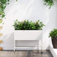 Vidaxl verhoogde tuin plantbak wit 60 x 26 x 48 cm staal