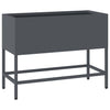 Vidaxl verhoogde tuin plantbak antraciet 60 x 26 x 45 cm staal