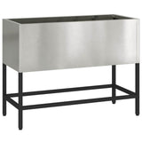 Vidaxl verhoogde tuin plantbak zilver 60 x 26 x 45 cm roestvrij staal - afbeelding 2