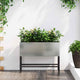 Vidaxl verhoogde tuin plantbak zilver 60 x 26 x 45 cm