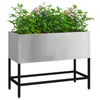 Vidaxl verhoogde tuin plantbak zilver 60 x 26 x 45 cm