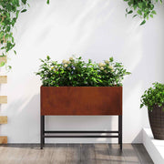 Vidaxl verhoogde tuin plantbak roestig 60 x 26 x 45 cm cortenstaal - afbeelding 1