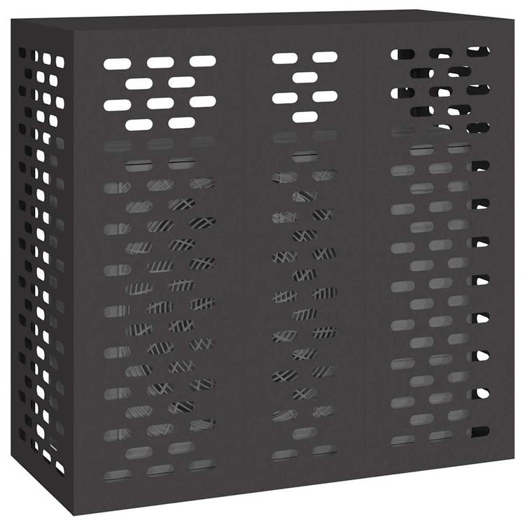 Vidaxl airconditioner hoes zwart 110 x 50 x 105 cm staal