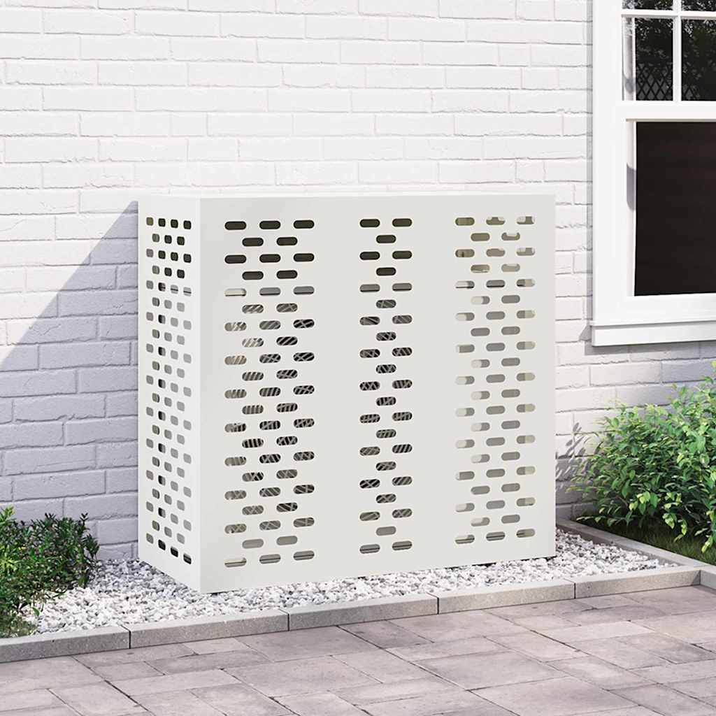 Vidaxl airconditioner hoes wit 110 x 50 x 105 cm gegalvaniseerd staal