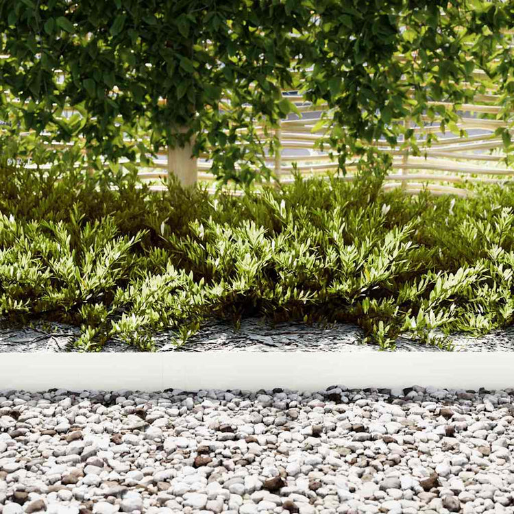 Vidaxl tuinrand 10 st 100 x 0,05 x 15 cm koudgewalst staal wit