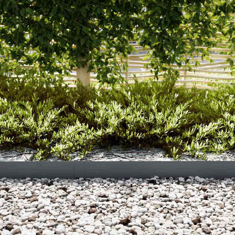 Vidaxl tuinrand 20 st 100 x 0,05 x 15 cm koudgewalst staal antraciet