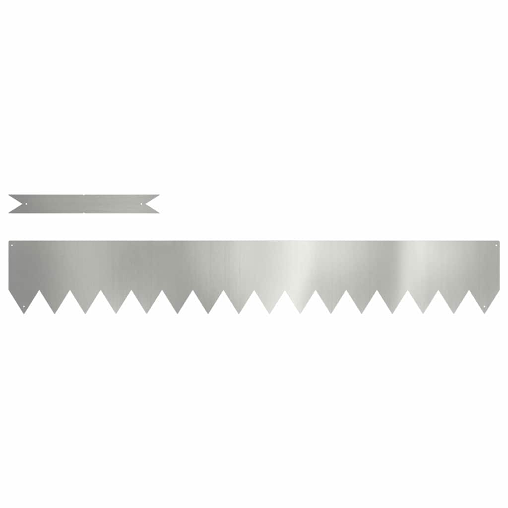 Vidaxl tuinrand 30 pcs zilver 100 x 0.05 x 20 cm gegalvaniseerd staal