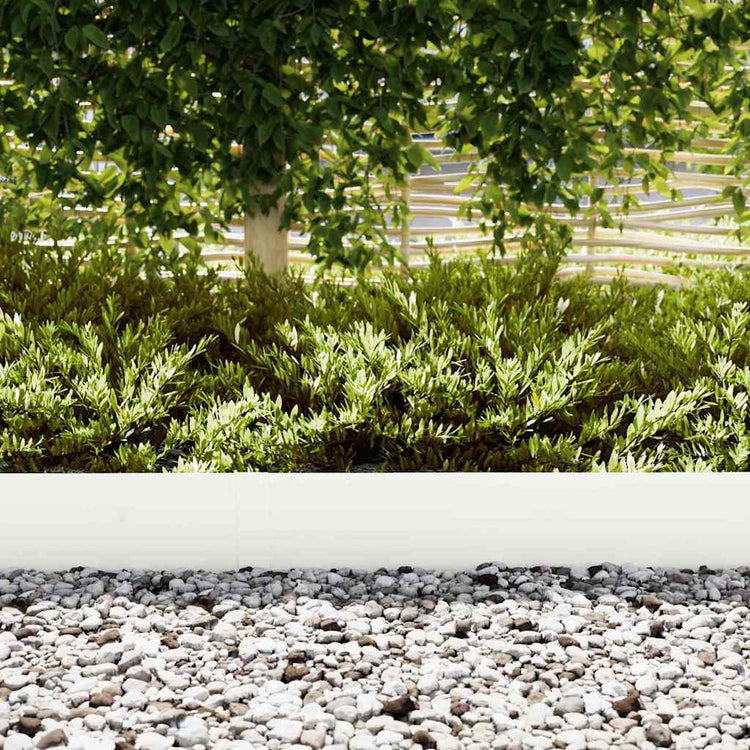 Vidaxl tuinrand 10 st 100 x 0.05 x 20 cm koudgewalst staal wit