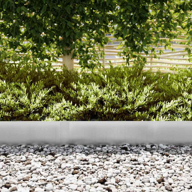 Vidaxl tuinrand 10 st 100 x 0.05 x 20 cm gegalvaniseerd staal zilver