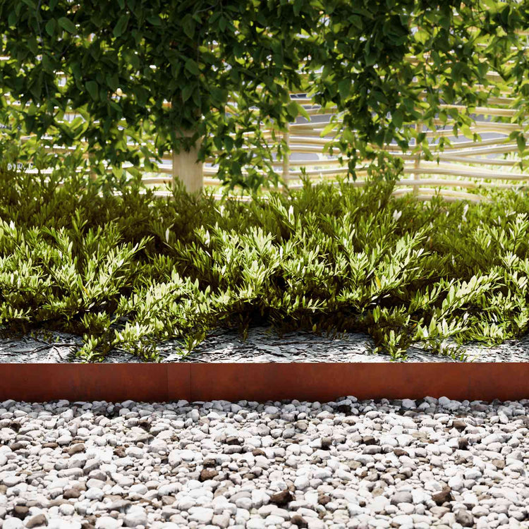 Vidaxl tuinrand 30 st 100 x 0.05 x 20 cm roestig