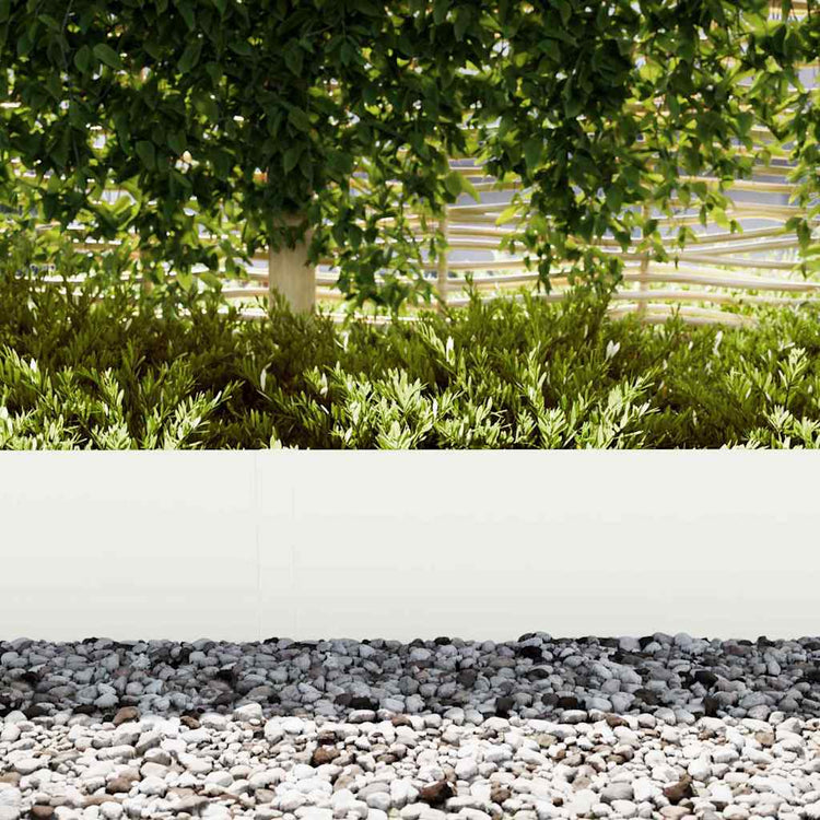 Vidaxl tuinrand 10 st 100 x 0,05 x 30 cm koudgewalst staal wit