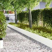 Vidaxl tuinrand 10 st 100 x 0,05 x 30 cm koudgewalst staal wit - afbeelding 1