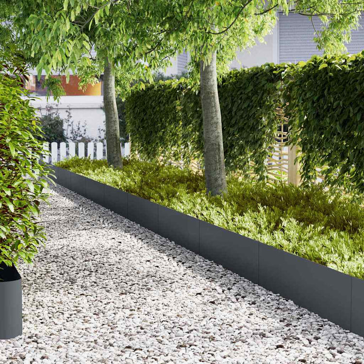 Vidaxl tuinrand 10 st 100 x 0,05 x 30 cm koudgewalst staal antraciet