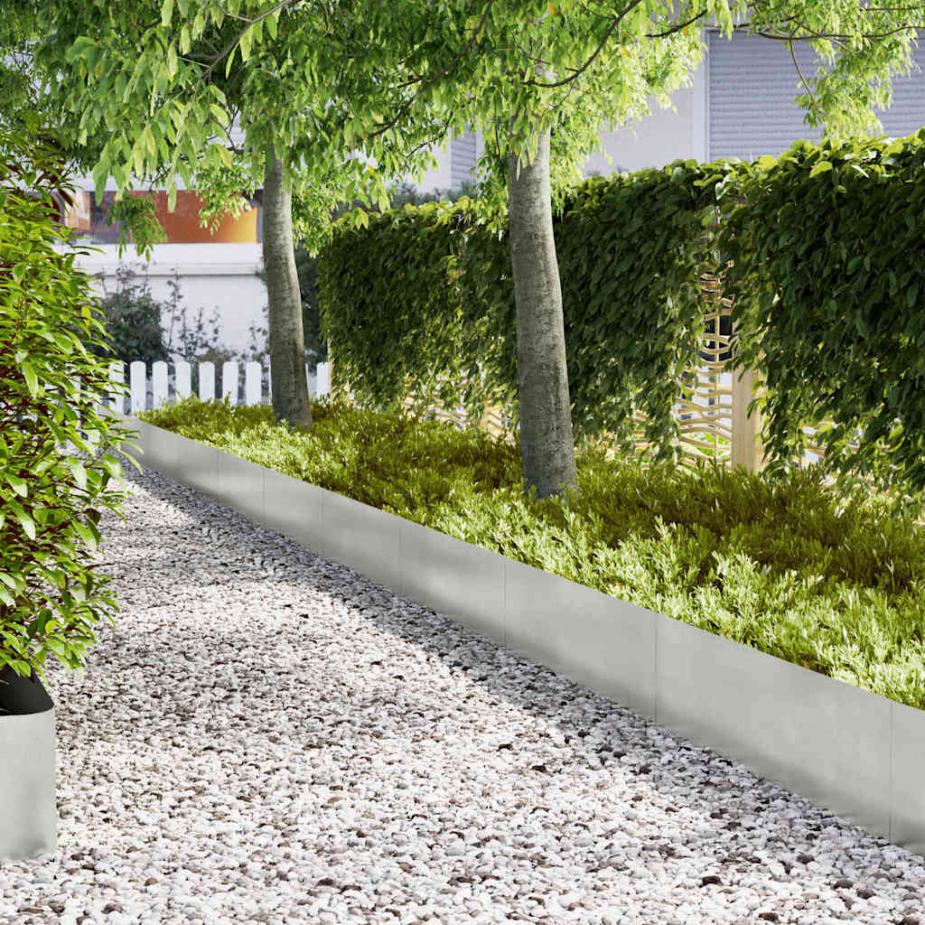 Vidaxl tuinrand 20 st 100 x 0,05 x 30 cm roestvrij staal zilver