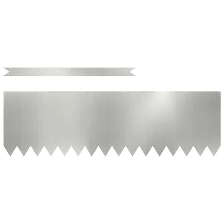Vidaxl tuinrand 20 st 100 x 0,05 x 30 cm gegalvaniseerd staal zilver