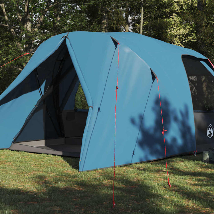 Vidaxl dome tent 6-person met dak met opslag blauw 500 x 314 x 206 cm