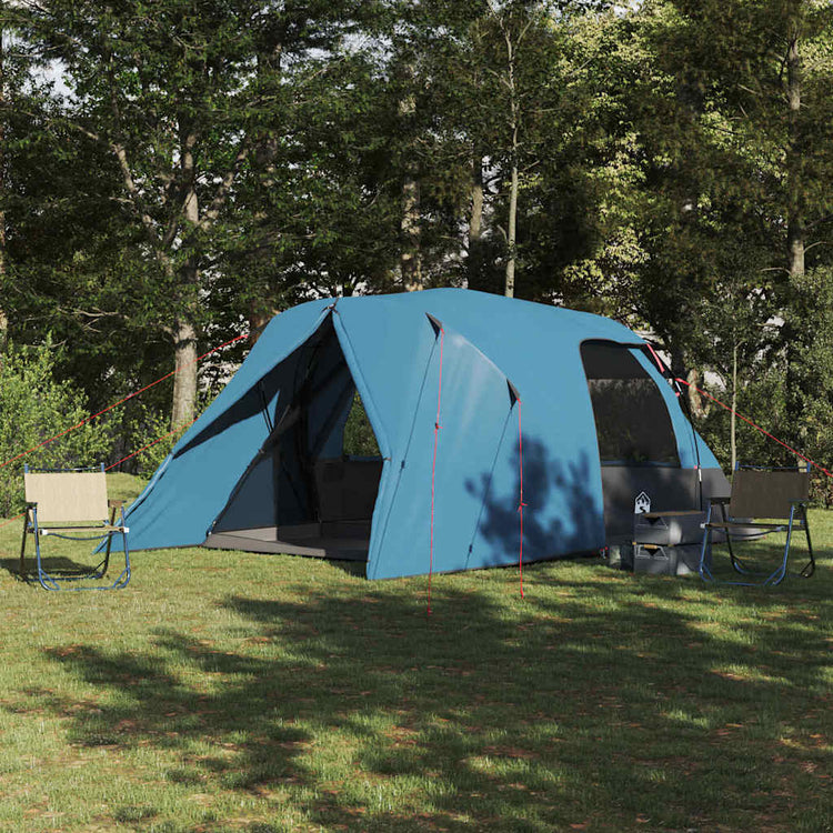 Vidaxl dome tent 6-person met dak met opslag blauw 500 x 314 x 206 cm