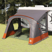 Vidaxl caravan tent met dak grijs en oranje 410 x 275 x 245 cm - afbeelding 1