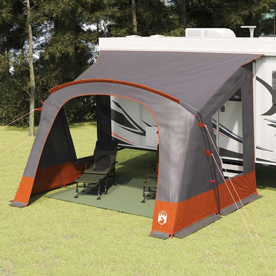 Vidaxl caravan tent met dak grijs en oranje 410 x 275 x 245 cm