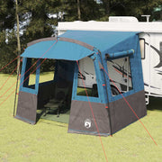 Vidaxl achterkleptent voor caravan met dak blauw 352 x 250 x 240 cm - afbeelding 1