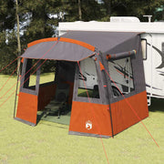 Vidaxl achterkleptent voor caravan grijs en oranje 352 x 250 x 240 cm - afbeelding 1
