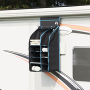 Vidaxl hangende tent organizer 10 vakken zwart 40,5 x 25 x 80 cm - afbeelding 1