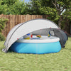 Vidaxl pooldome grijs en oranje 336 x 322 x 160 cm