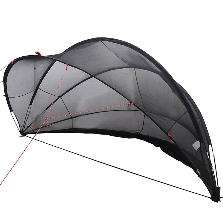 Vidaxl pooldome zwart 336 x 322 x 160 cm 185t polyester met pu-coating