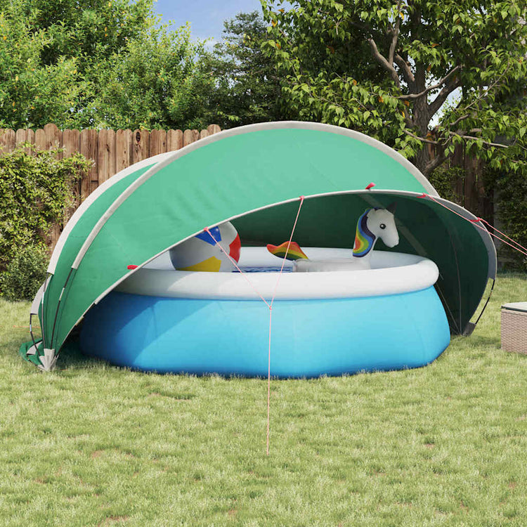 Vidaxl pooldome blauw 405 x 405 x 192 cm 185t polyester met pu-coating