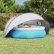 Vidaxl pooldome grijs en oranje 405 x 405 x 192 cm