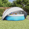 Vidaxl pooldome grijs en oranje 405 x 405 x 192 cm