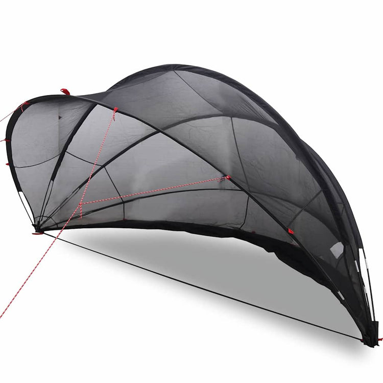 Vidaxl pooldome zwart 405 x 405 x 192 cm 185t polyester met pu-coating