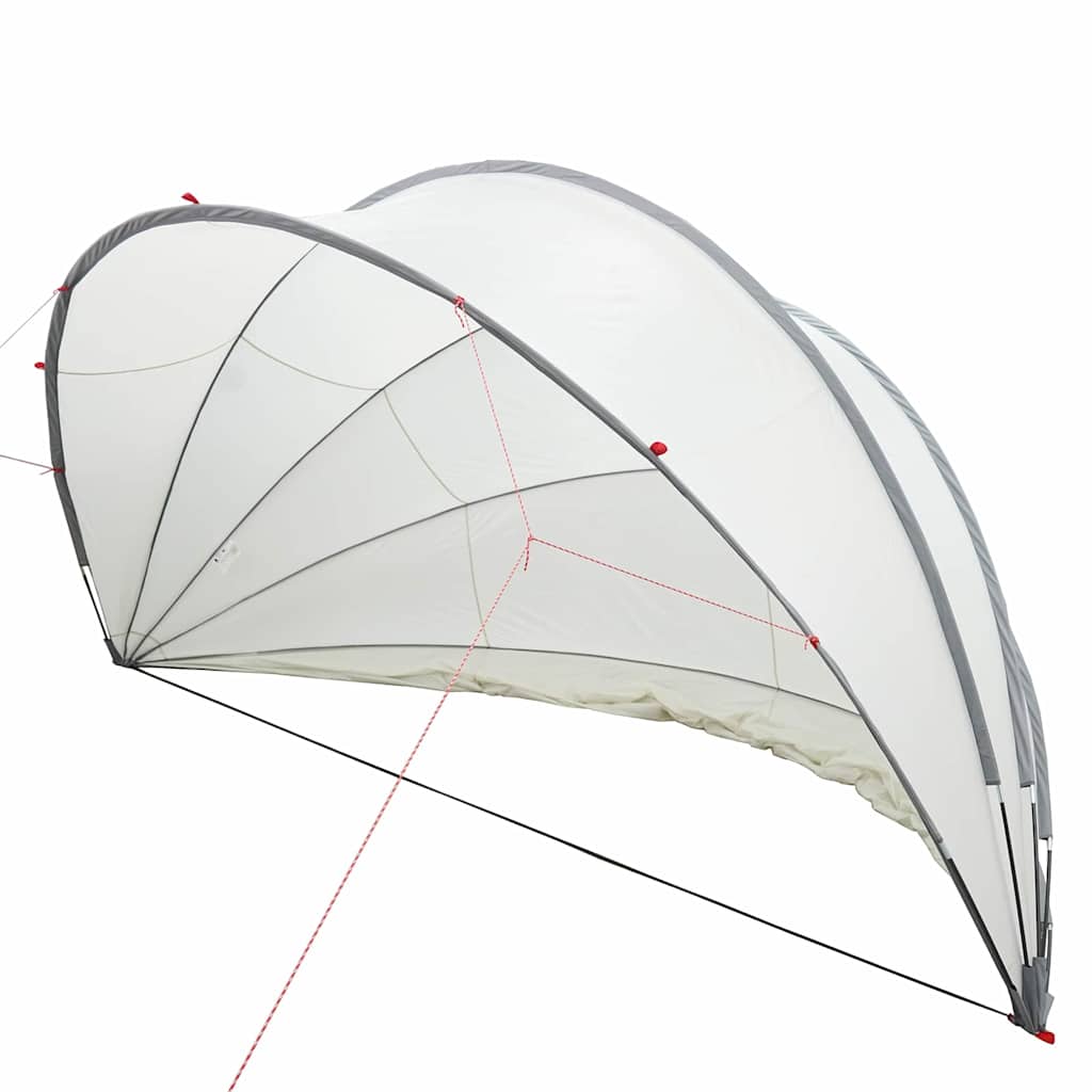 Vidaxl pooldome grijs en oranje 430 x 430 x 210 cm