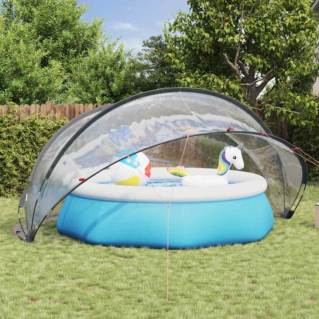 Vidaxl pooldome doorzichtig 430 x 430 x 210 cm pvc
