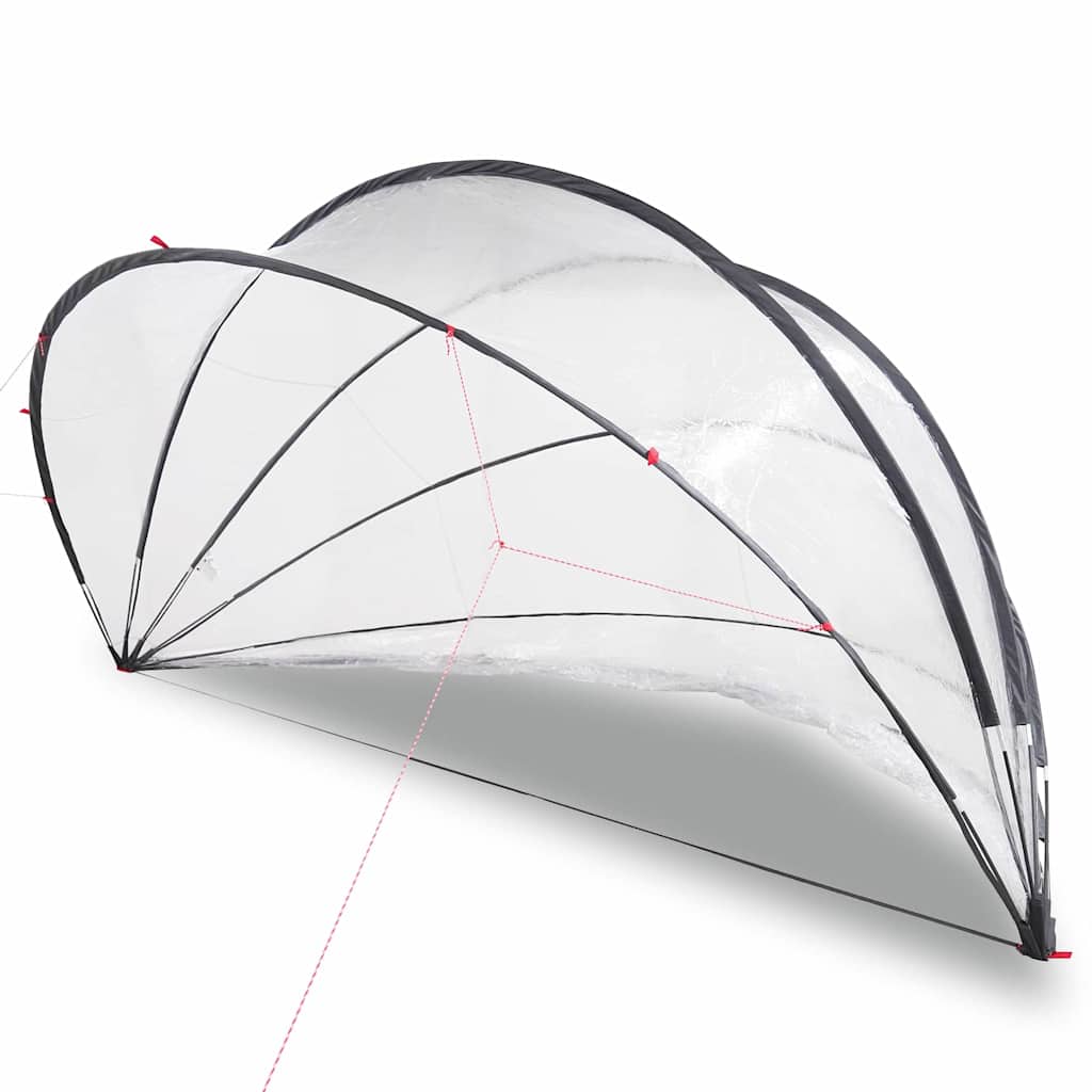 Vidaxl pooldome doorzichtig 430 x 430 x 210 cm pvc