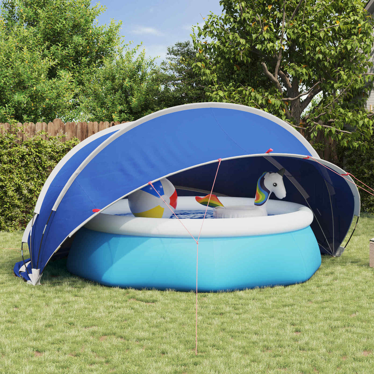 Vidaxl pooldome 472 x 460 x 229 cm 185t polyester met pu-coating