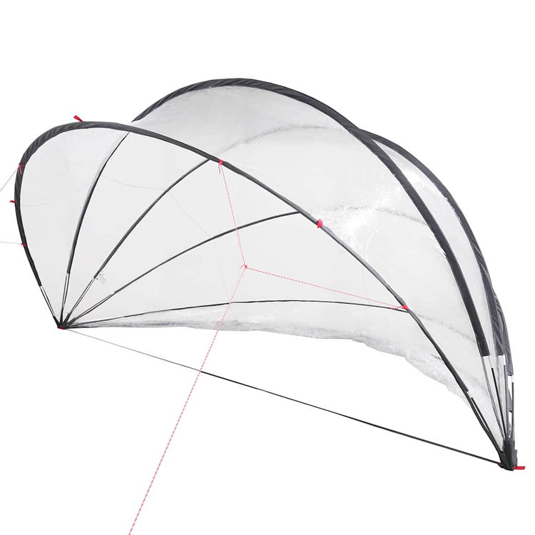 Vidaxl pooldome doorzichtig 472 x 460 x 229 cm pvc