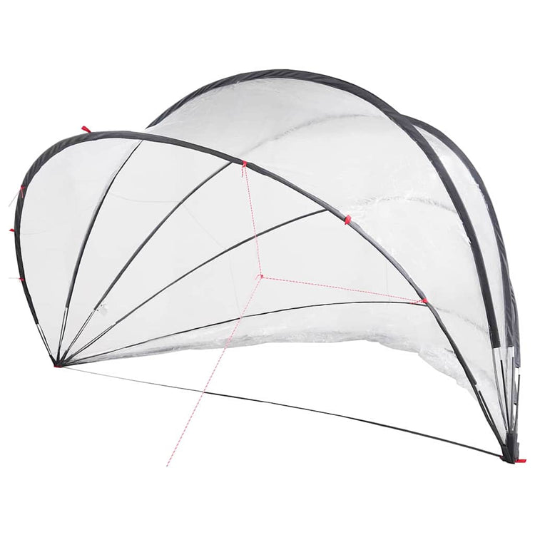 Vidaxl pooldome doorzichtig 500 x 500 x 236 cm pvc