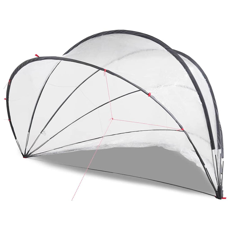 Vidaxl pooldome doorzichtig 500 x 500 x 236 cm pvc