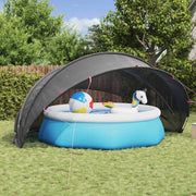 Vidaxl pooldome zwart 500 x 500 x 236 cm 185t polyester met pu-coating - afbeelding 1