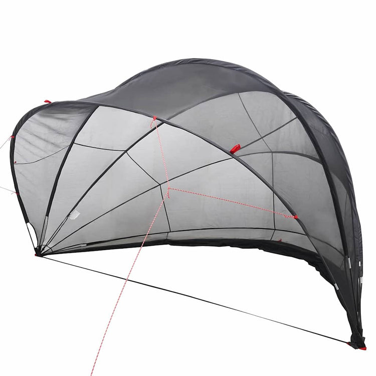 Vidaxl pooldome zwart 500 x 500 x 236 cm 185t polyester met pu-coating