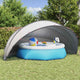 Vidaxl pooldome grijs en oranje 546 x 516 x 250 cm
