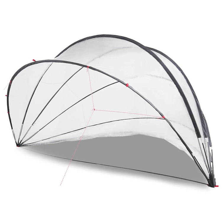Vidaxl pooldome doorzichtig 546 x 516 x 250 cm pvc