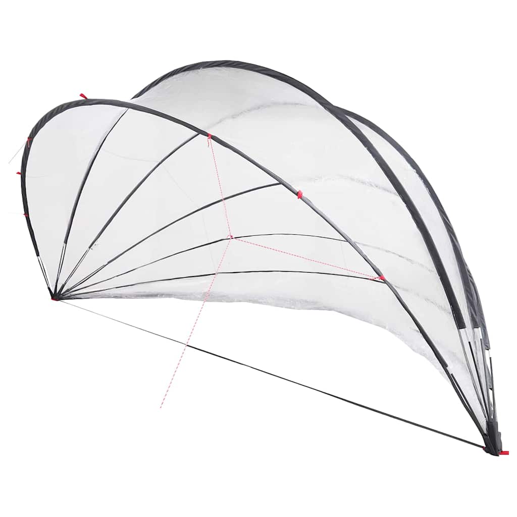 Vidaxl pooldome doorzichtig 592 x 590 x 275 cm pvc