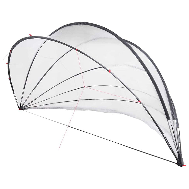 Vidaxl pooldome doorzichtig 592 x 590 x 275 cm pvc