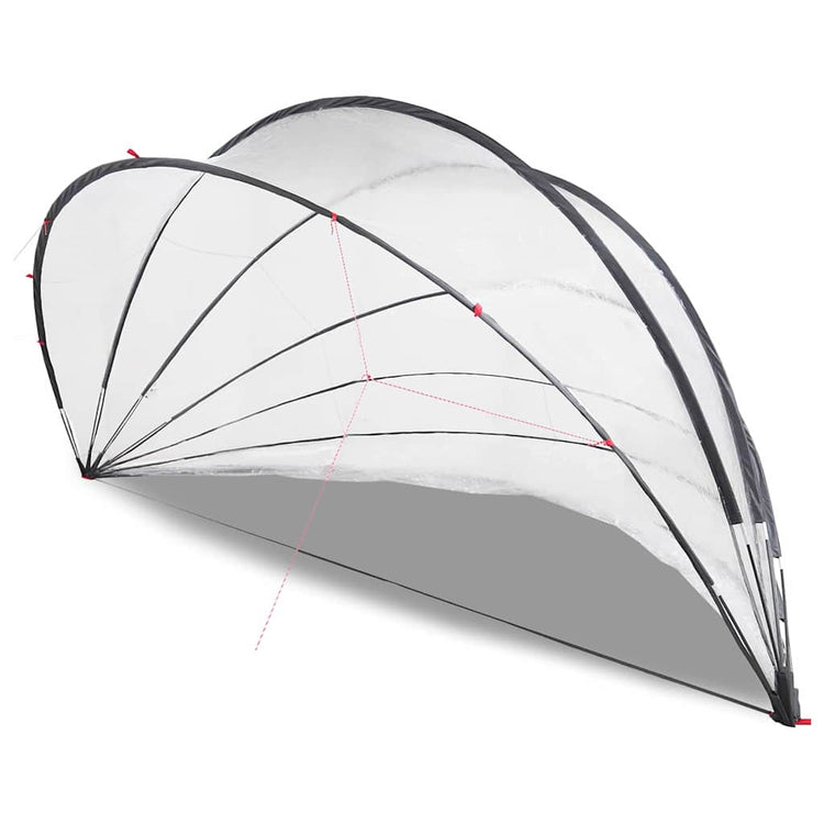 Vidaxl pooldome doorzichtig 592 x 590 x 275 cm pvc